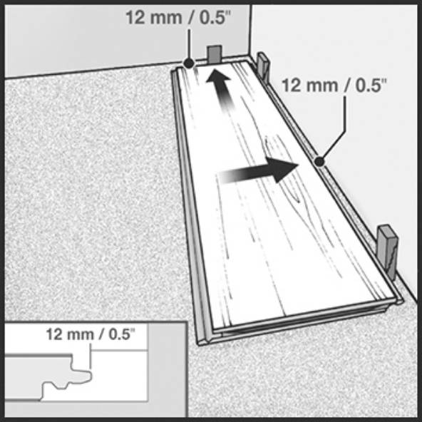 Illustration of a person installing flooring