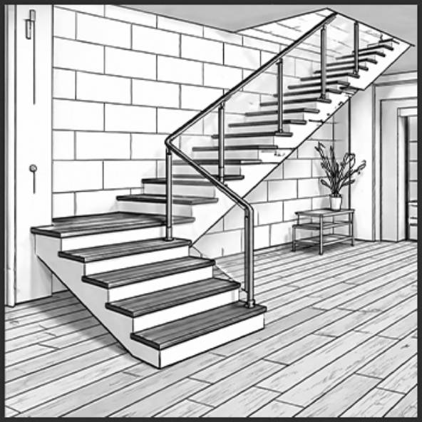 Illustration of a person installing flooring