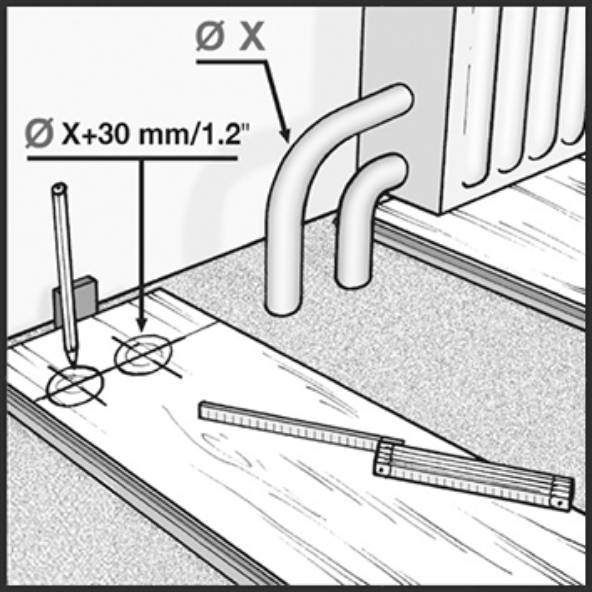 Illustration of a person installing flooring