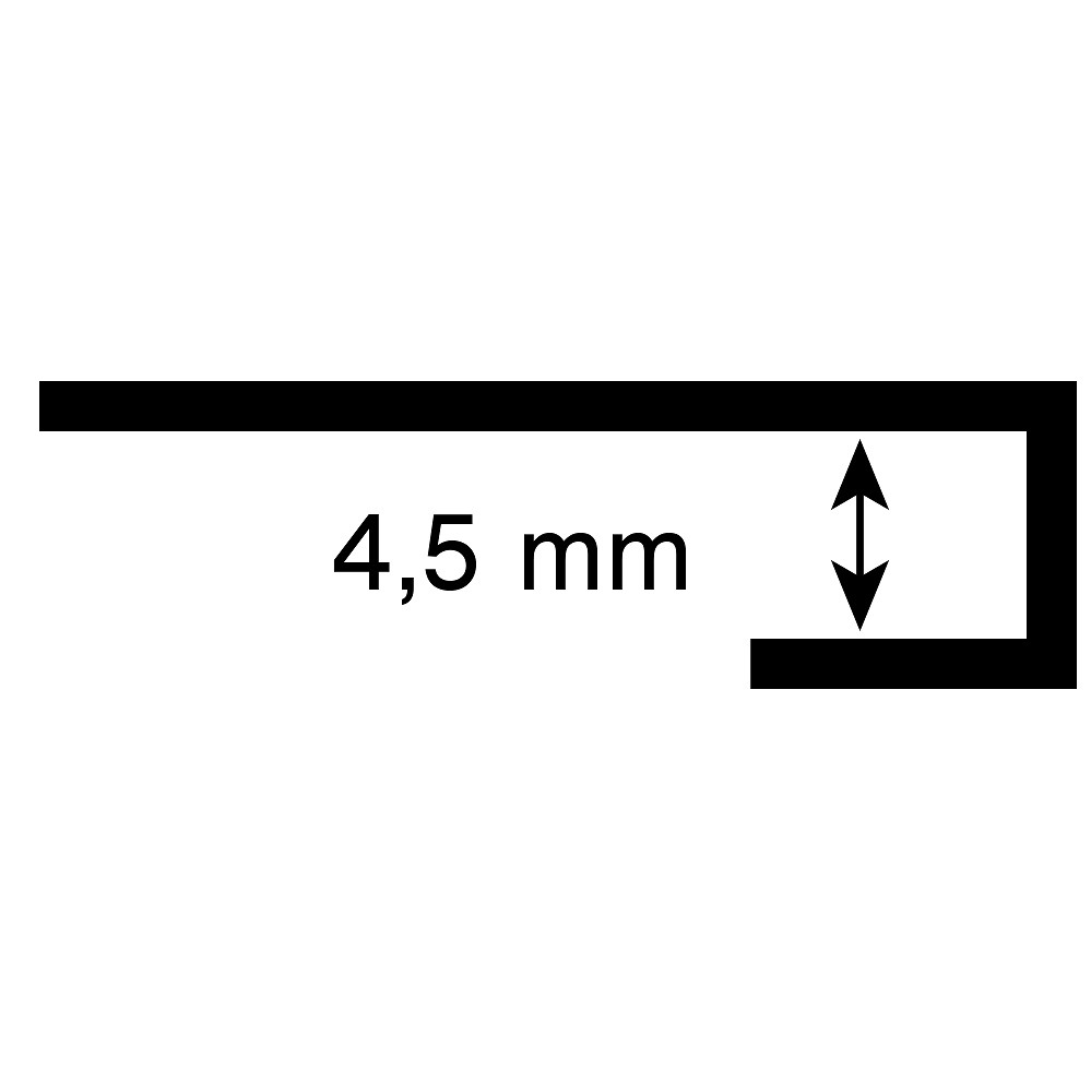 Сив завършващ C- профил за Rocko Tiles, 2800mm