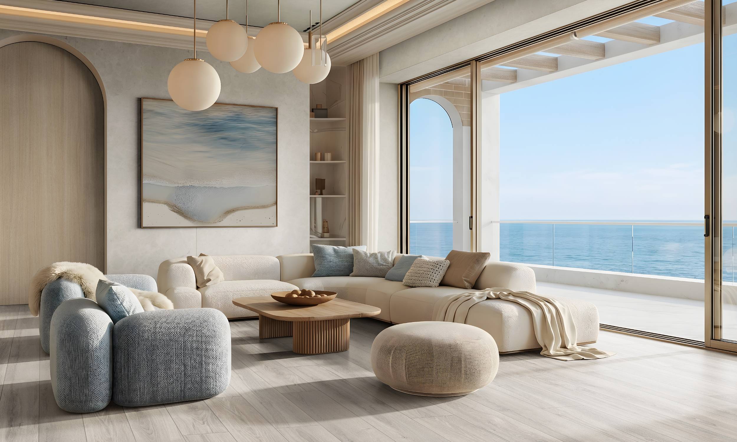 Modern Coastal Interior Scene