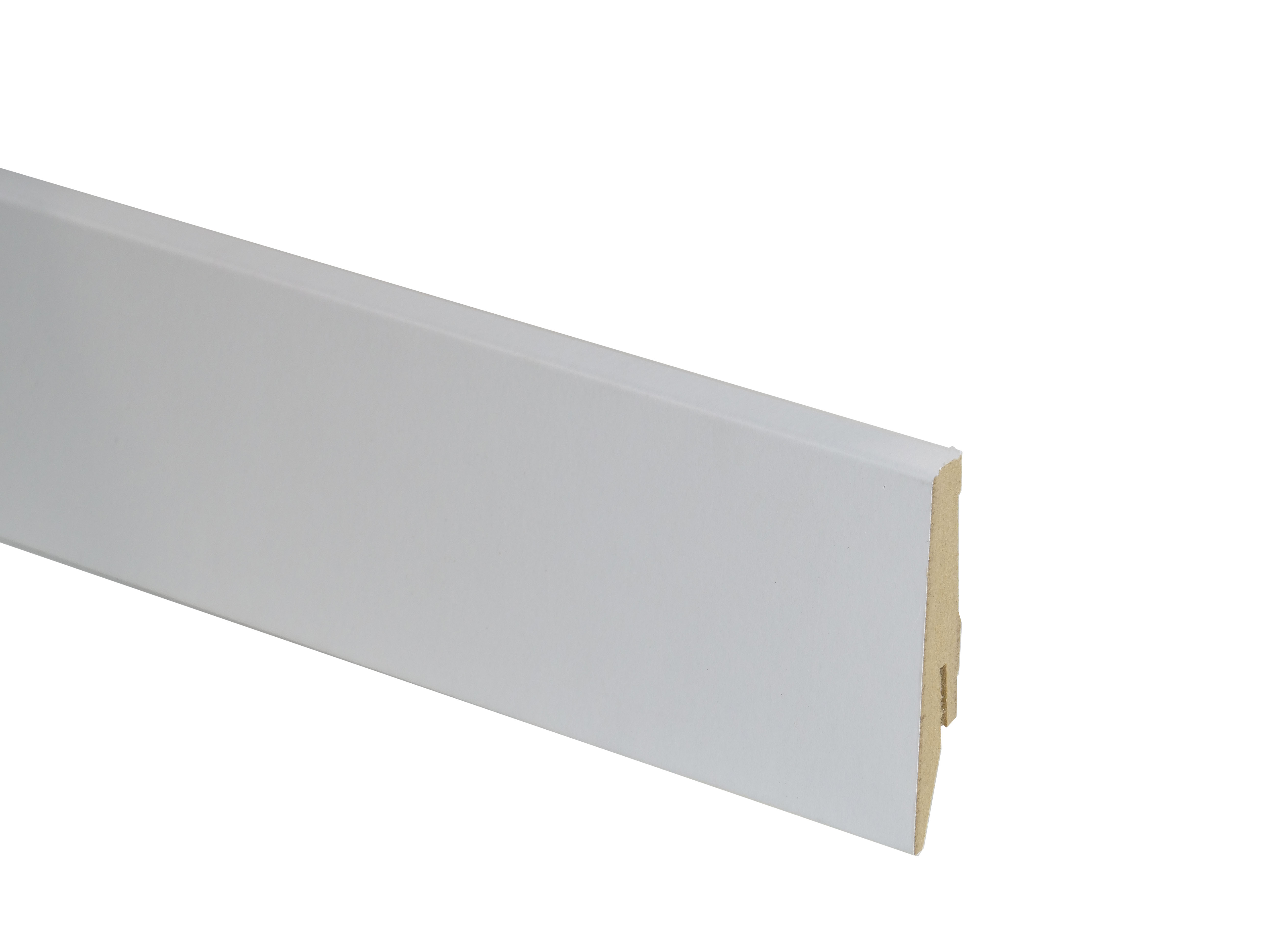 Austrian white MDF floor sill K58C length 2,6 m.