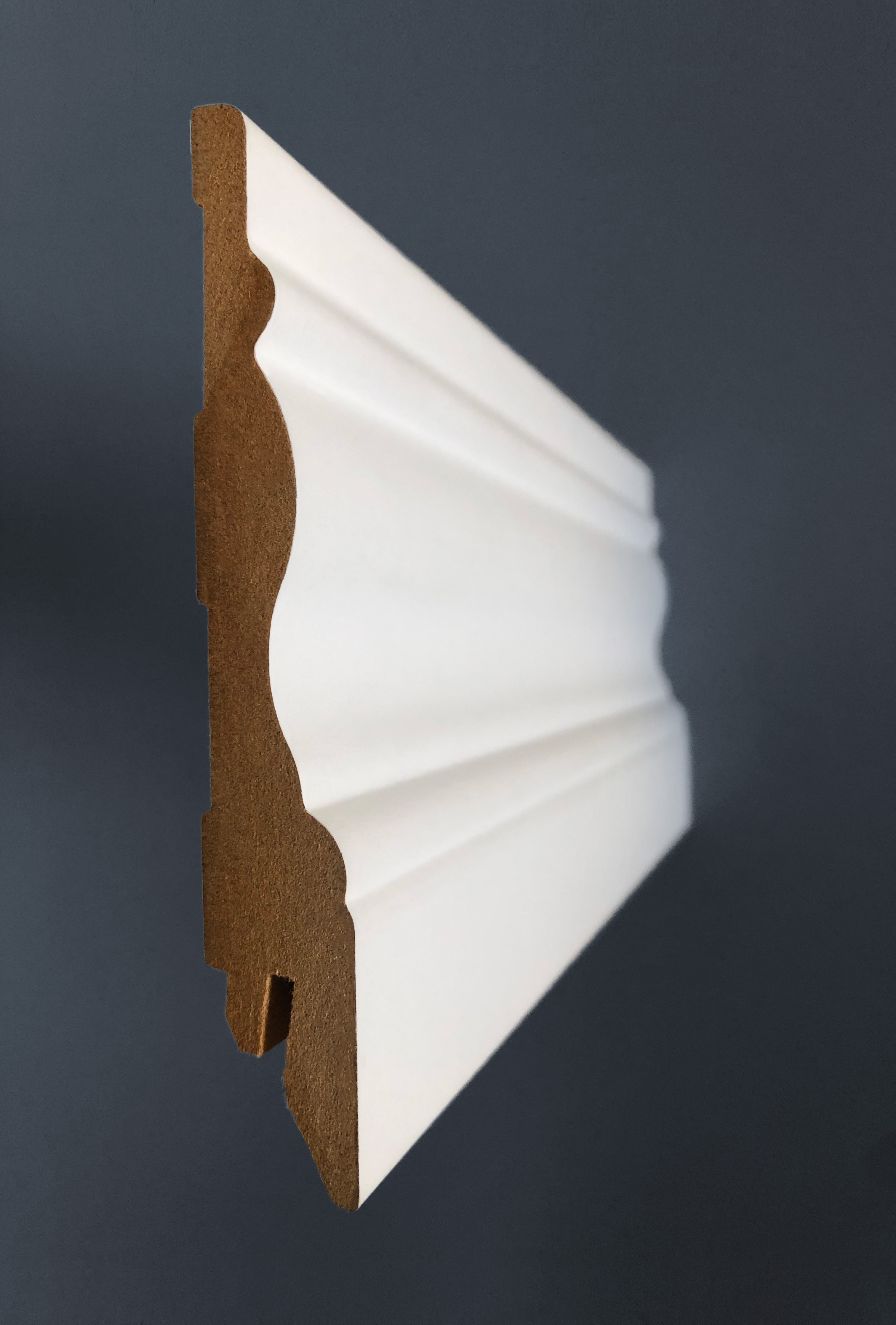 It is easily installed with glue, needle nails or screws. It has a cable channel. 