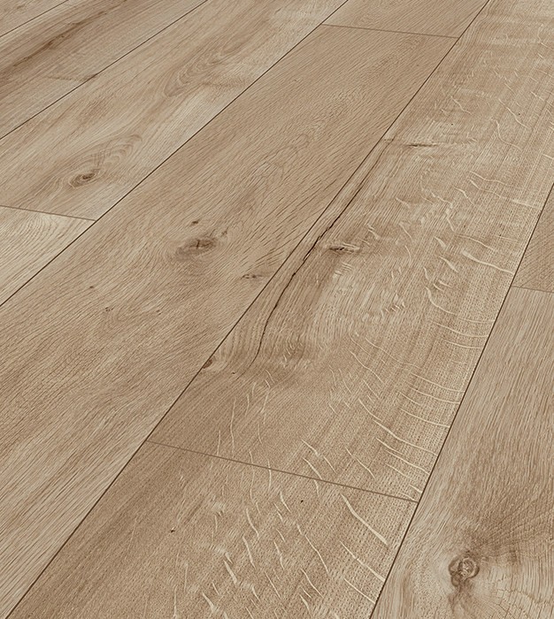 Close-up image showcasing the detailed texture and rich, varied hues of the Laminate Flooring.