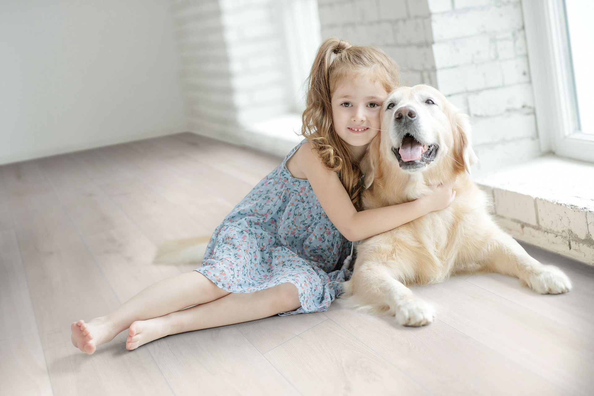 Comfortable and pet-friendly R078 Airflow 5+1 SPC flooring in a family home