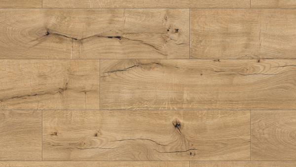 Close-up view of R123 Nutmeg SPC flooring highlighting its realistic wood texture.