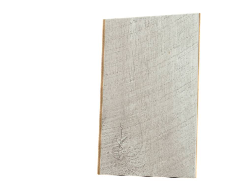 Close-up image of K060 Alabaster Barnwood Flooring, featuring its textured surface and light alabaster color tones.