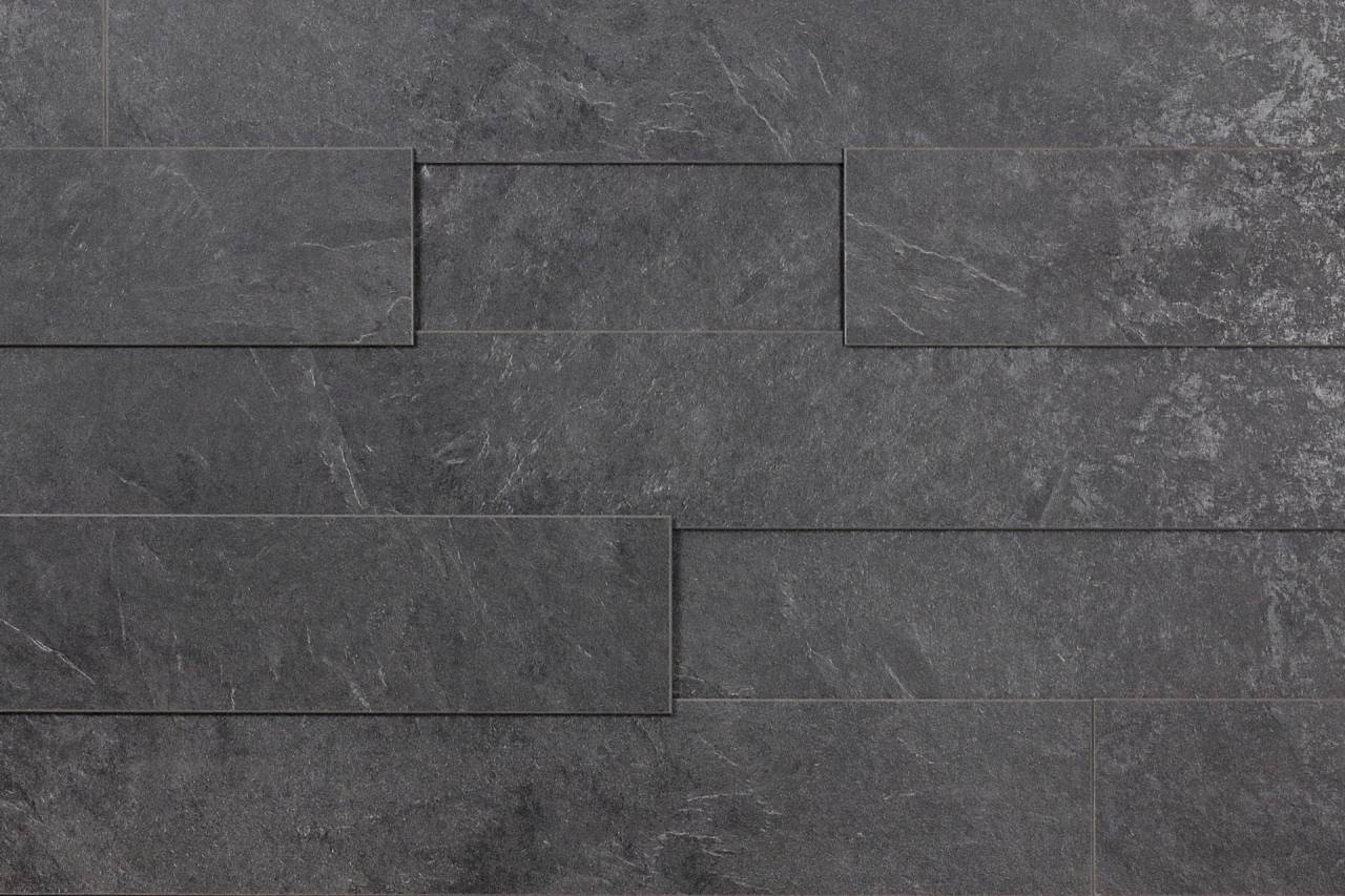 8475 Mustang Slate is a modern wall decor that visually recreates a stone slab.