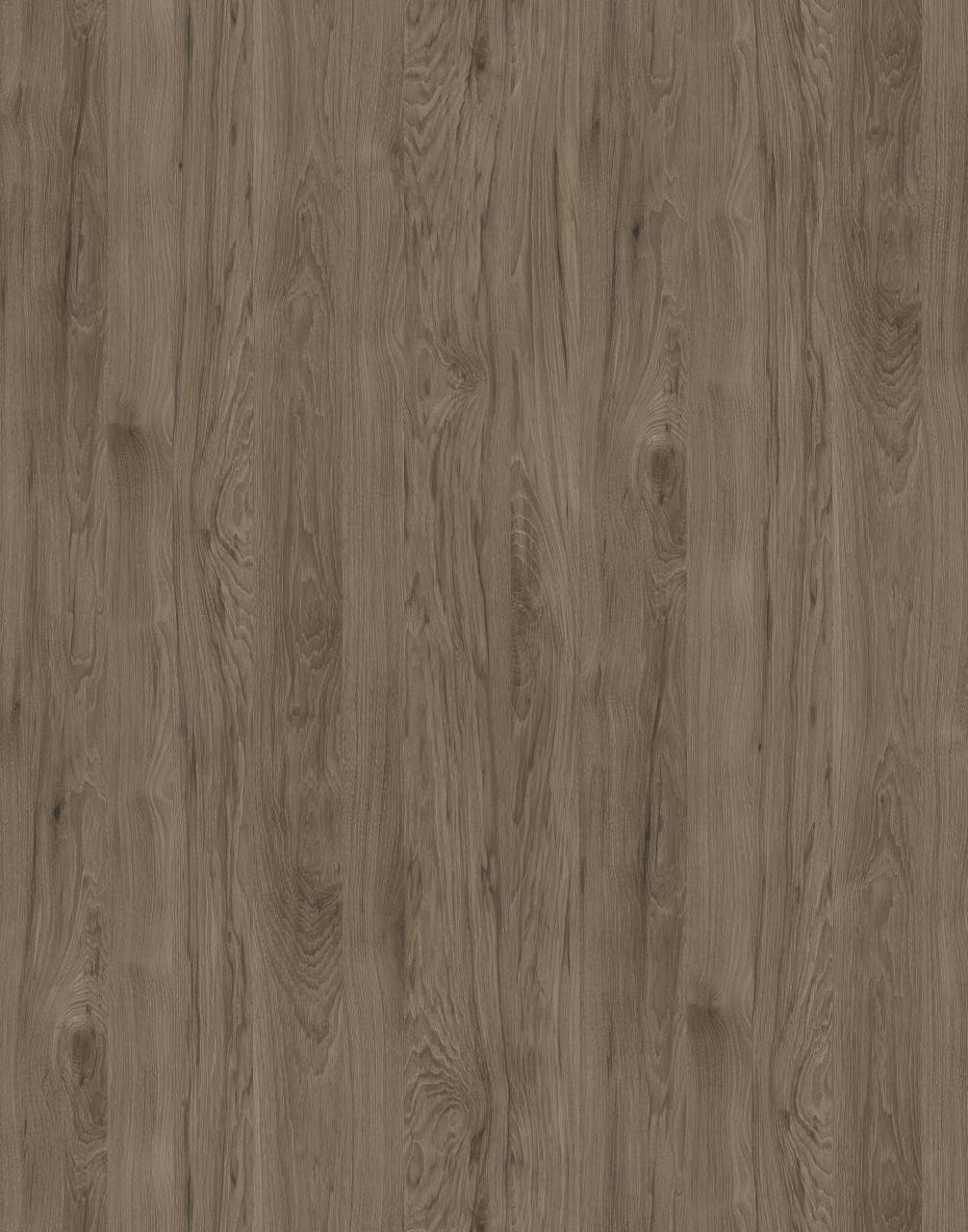 Dark Rockford Hickory PW HPL with textured surface and rich brown tones for a rustic and natural look.