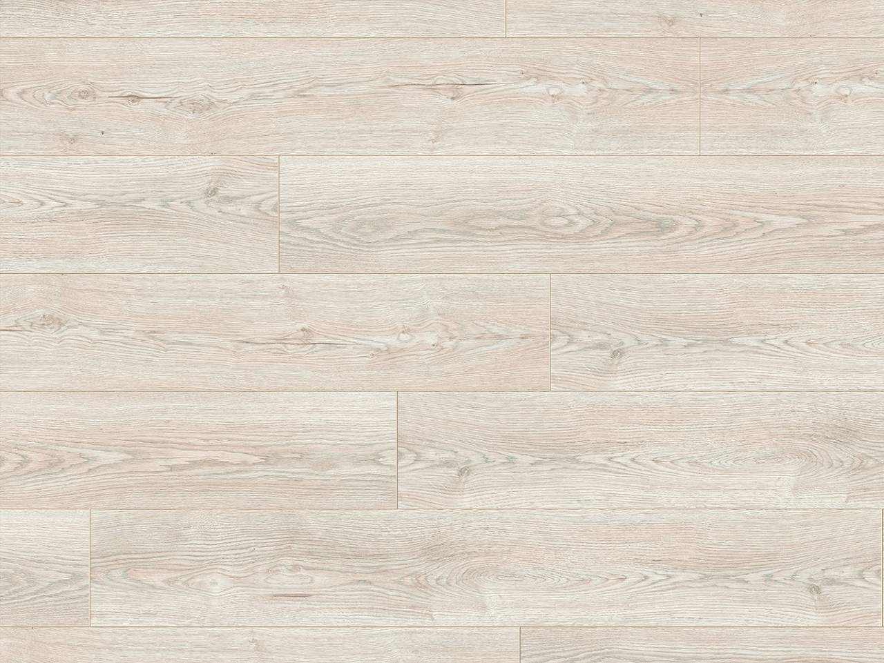 Close-up of 'K484 Misty Sterling Oak' flooring, showcasing detailed grain patterns and soft grey hues.
