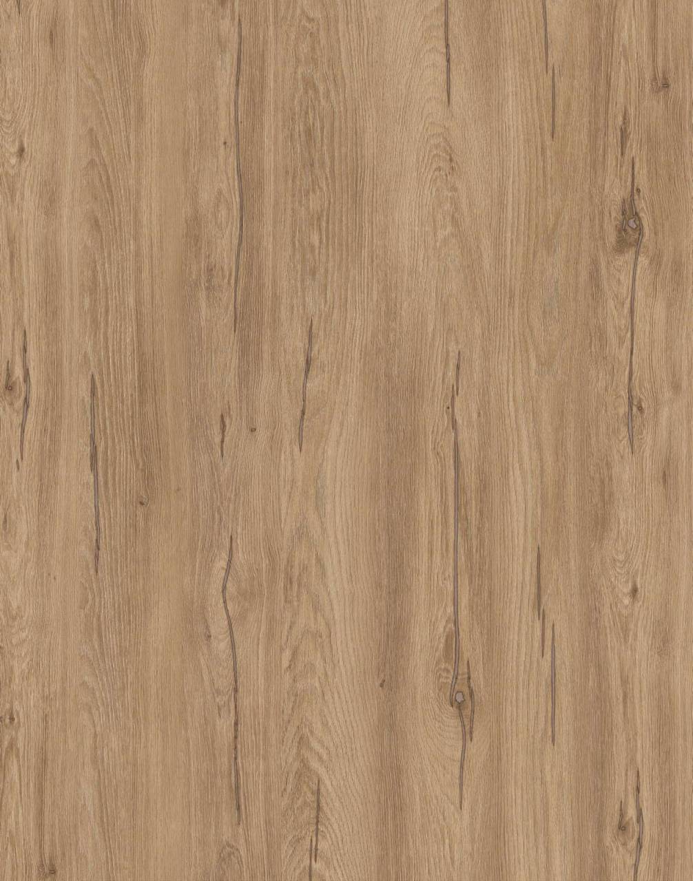 This is a Hazel Silverjack Oak laminate worktop sample, K544 RW, with a textured, brown wood-like design.