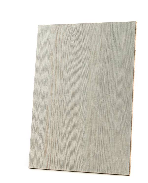 K010 White Loft Pine sample, medium-fine texture, white hue.