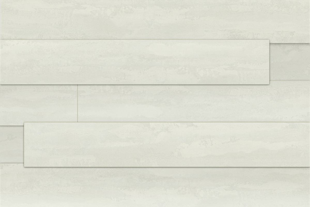 Close-up view of K385 Ice Flow Wall Panel Laminate Flooring, showcasing its unique texture and cool, icy color tones.