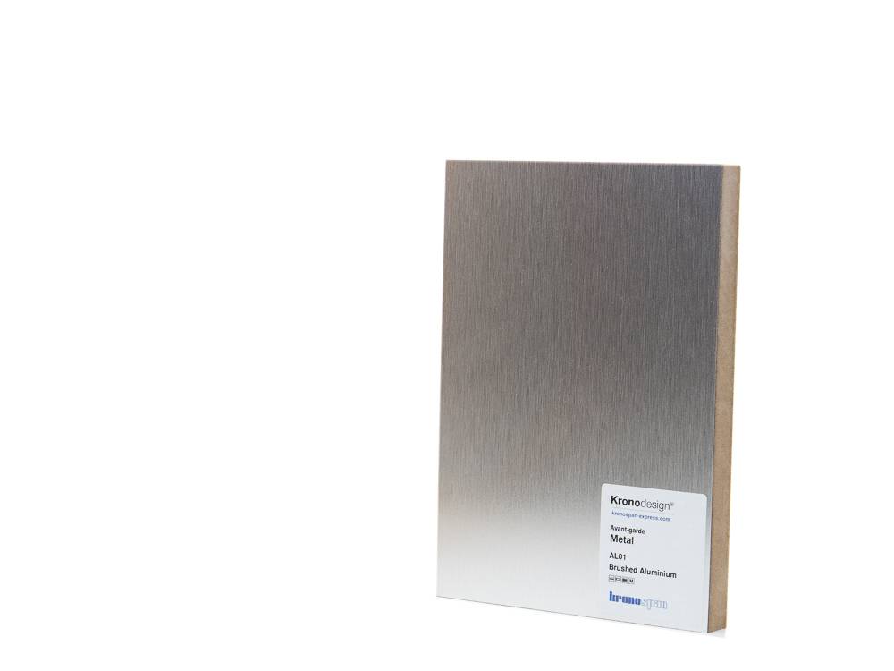 Kronodesign's AL01 Brushed Aluminium product, illustrating Avant Garde design and metallic finish.