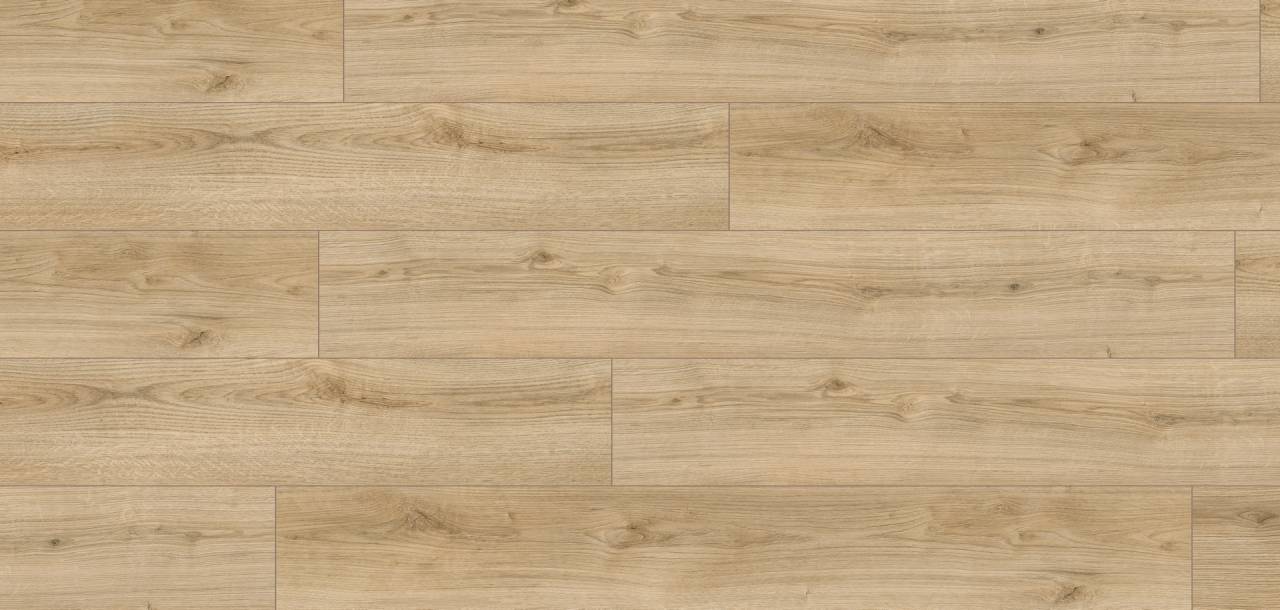 Close-up shot of K4420 Oak Evoke Classic Laminate Flooring, revealing the natural-looking oak grain patterns and warm hues.