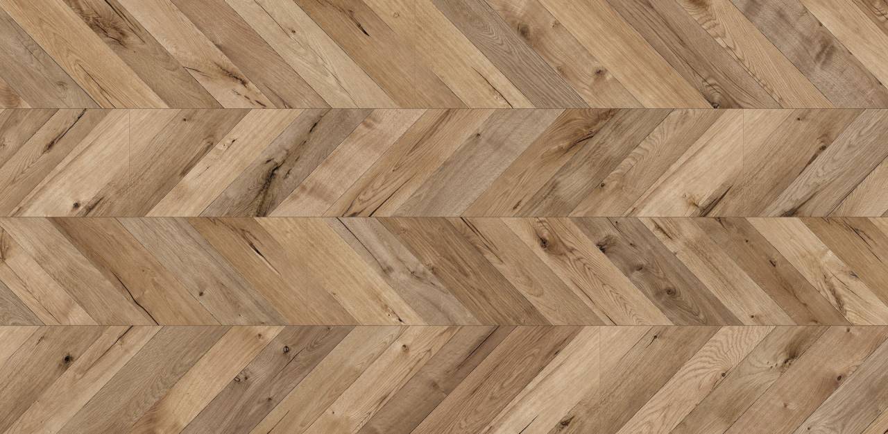 With wider planks and a four-sided micro-grain, Fortress Rochesta oak recreates the classic "herringbone" look.