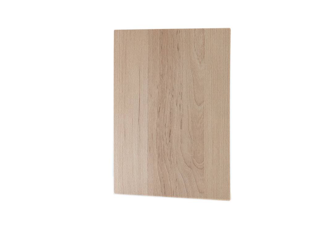 Image of the K013 worktop, showcasing its sand-colored artisan beech wood design