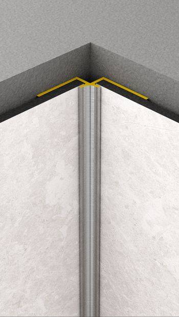 Silver internal corner for Rocko Tiles, 2800 mm